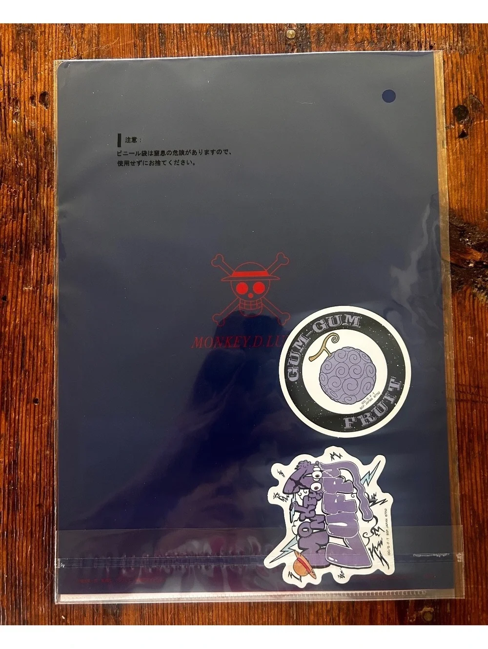 One Piece Straw Hat Crew Clear File & Sticker Set - The Unbreakable Land J Prize